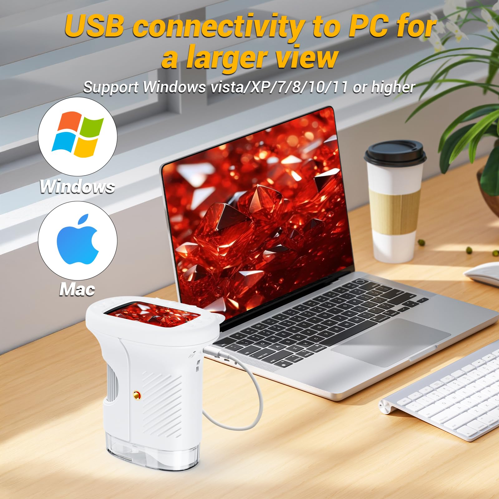 WINWEND pocket microscope compact design fits small hands and backpacks