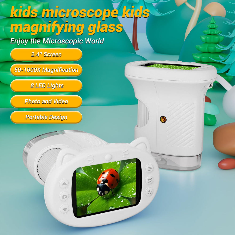 WINWEND pocket microscope LED lights illuminate tiny samples for close inspection