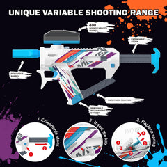 Winyea Tag Electric Crystal Splatter Blaster hopper close-up showing capacity
