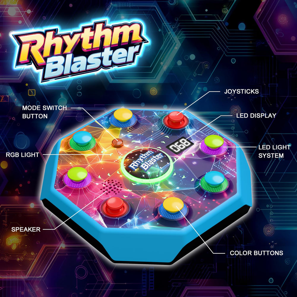 Two players compete using joysticks in the Winyea Tag reflex game during a friendly duel.