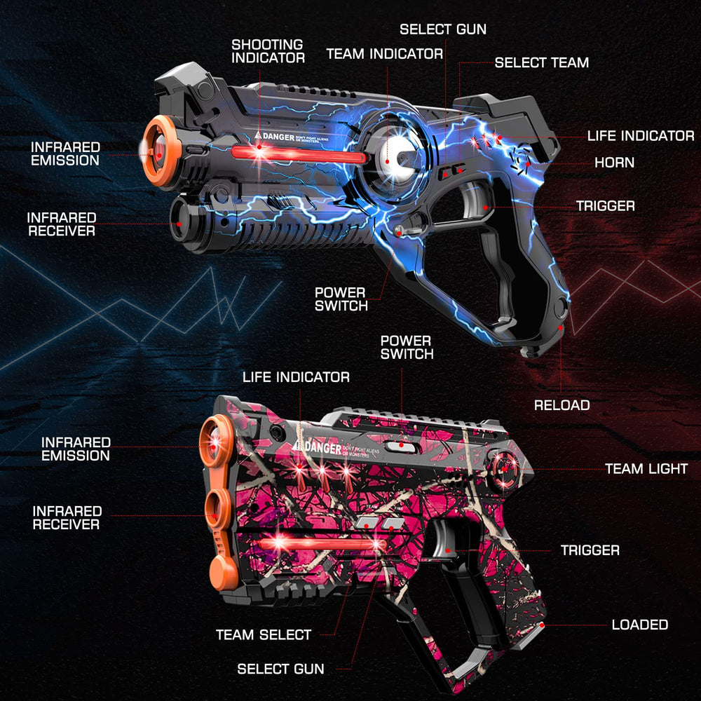 Winyea Tag laser tag range of 150 ft expands outdoor play possibilities.