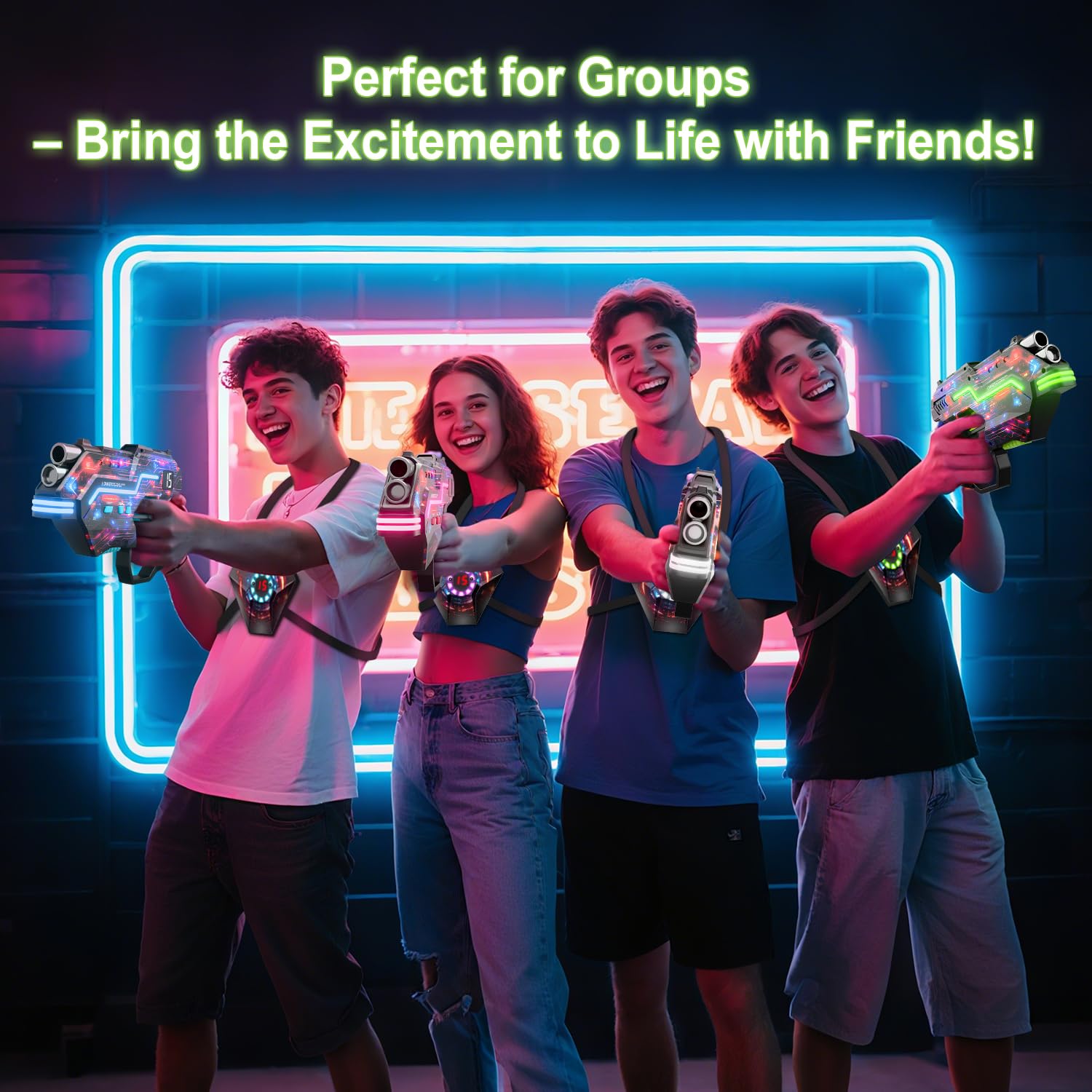 Winyea Tag laser tag set is an ideal gift for ages 8 and up.
