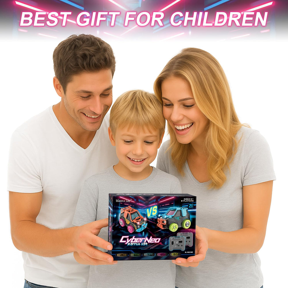 Indoor fun for ages 6 and up with compact battle cars