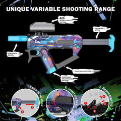 Rechargeable battery powering extended gel blaster sessions