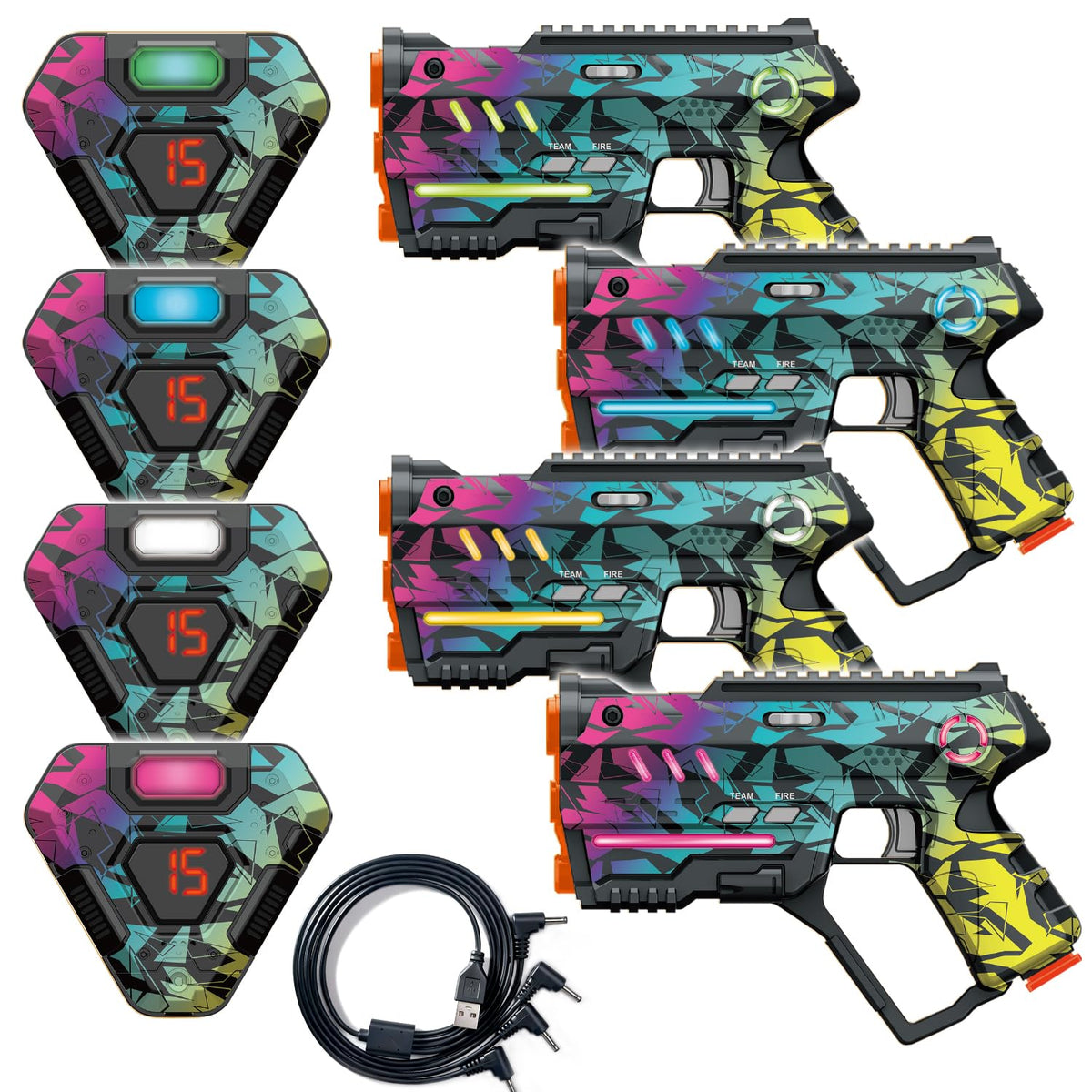 Winyea Tag rechargeable laser tag guns with a sleek cyberpunk look for exciting backyard battles.