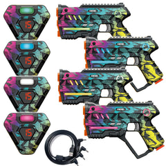 Winyea Tag rechargeable laser tag guns with a sleek cyberpunk look for exciting backyard battles.