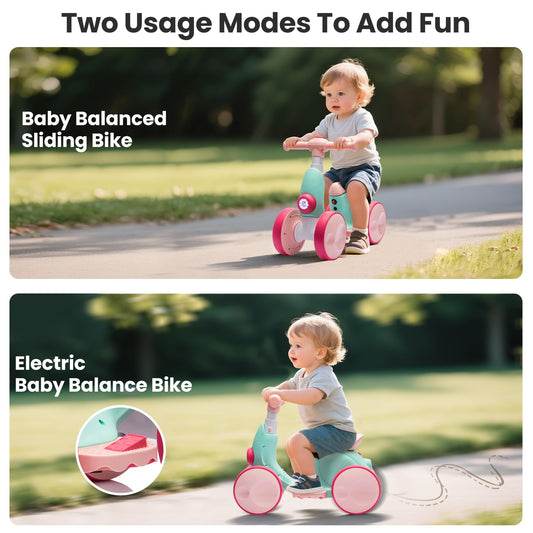 wiqins bubble machine and LED lights add playful visuals during kids' rides.