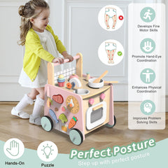 wiqins wooden baby walker doll ride-on option for imaginative strolls with dolls