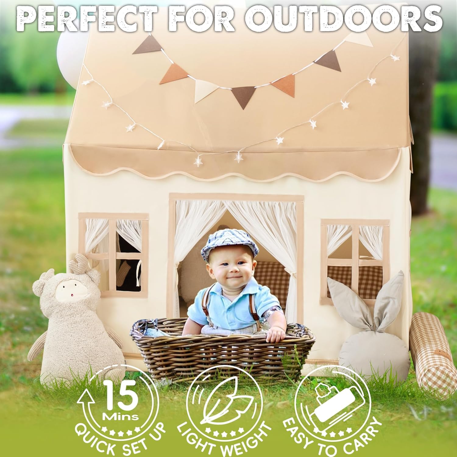 Wirhao tent features ventilation window for airflow