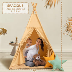 Wirhao tepee tent carry bag enables easy storage and portability.