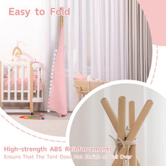 Wirhao teepee tent quick setup helps you assemble fast