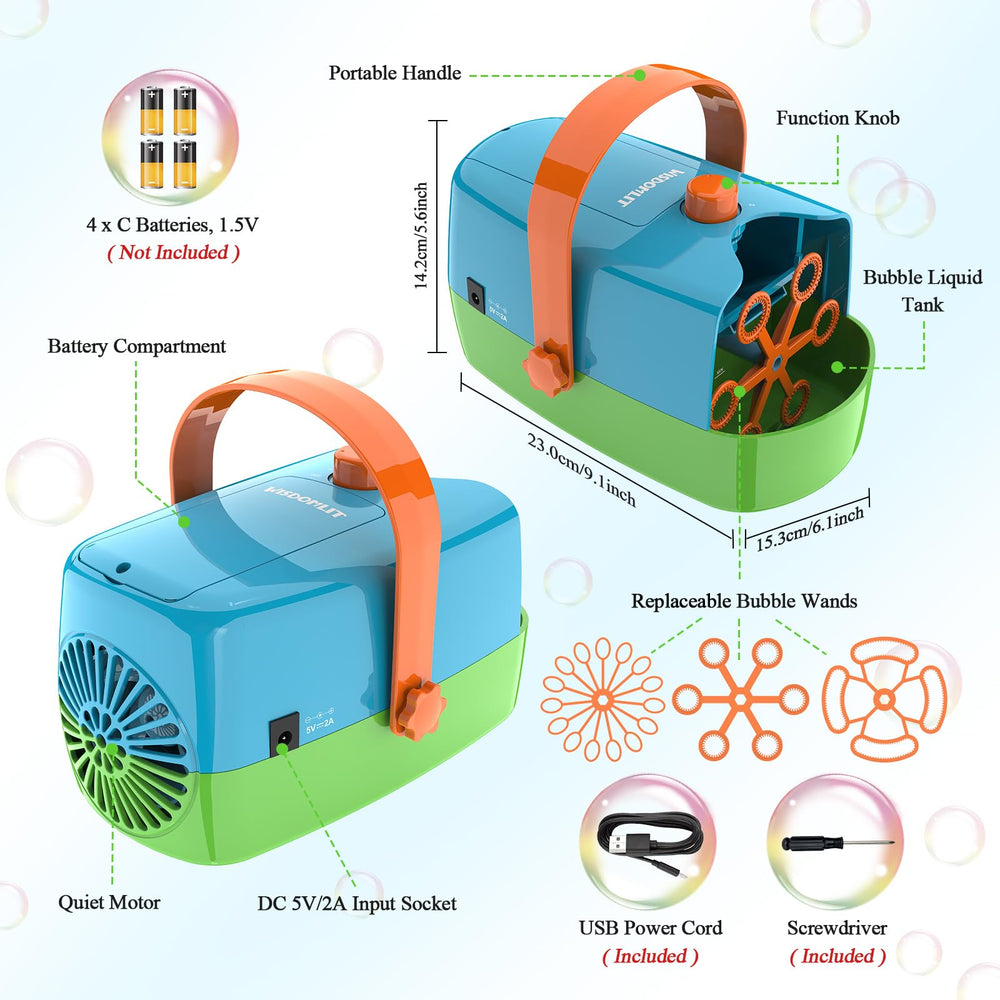 Wisdomlit Bubble Machine ideal for indoor and outdoor celebrations