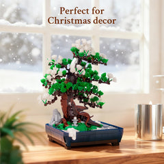Wise Block finished bonsai decor offers a serene, Zen-inspired look.
