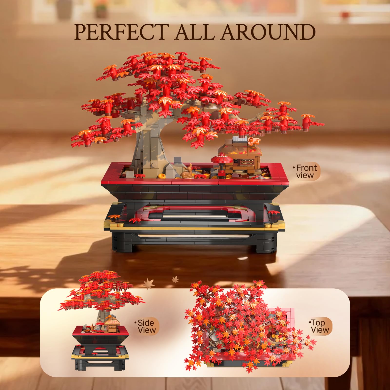 WISE BLOCK home office display bonsai Seren showcases zen-inspired decor and mindful ambiance.