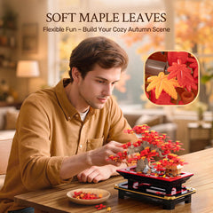 WISE BLOCK maple bonsai pieces closeup highlights precise parts for satisfying assembly.