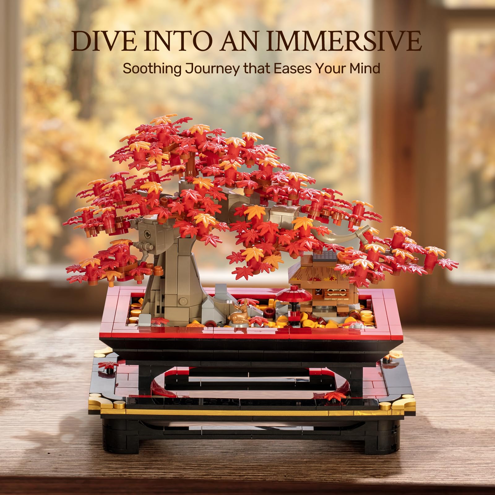 WISE BLOCK Seren collection display stand emphasizes elegant home or office decor.