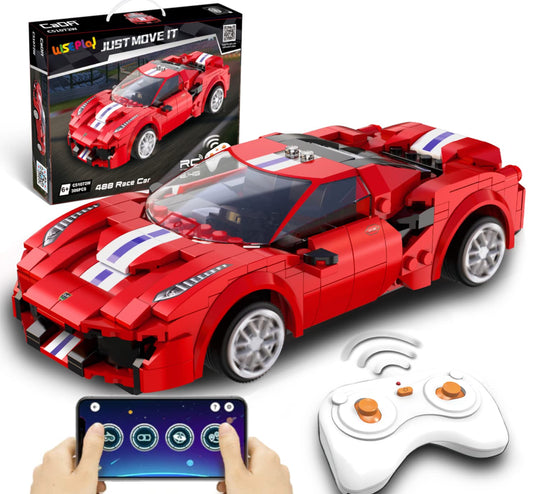 WISEPLAY RC car front view showing sleek design for imaginative play.