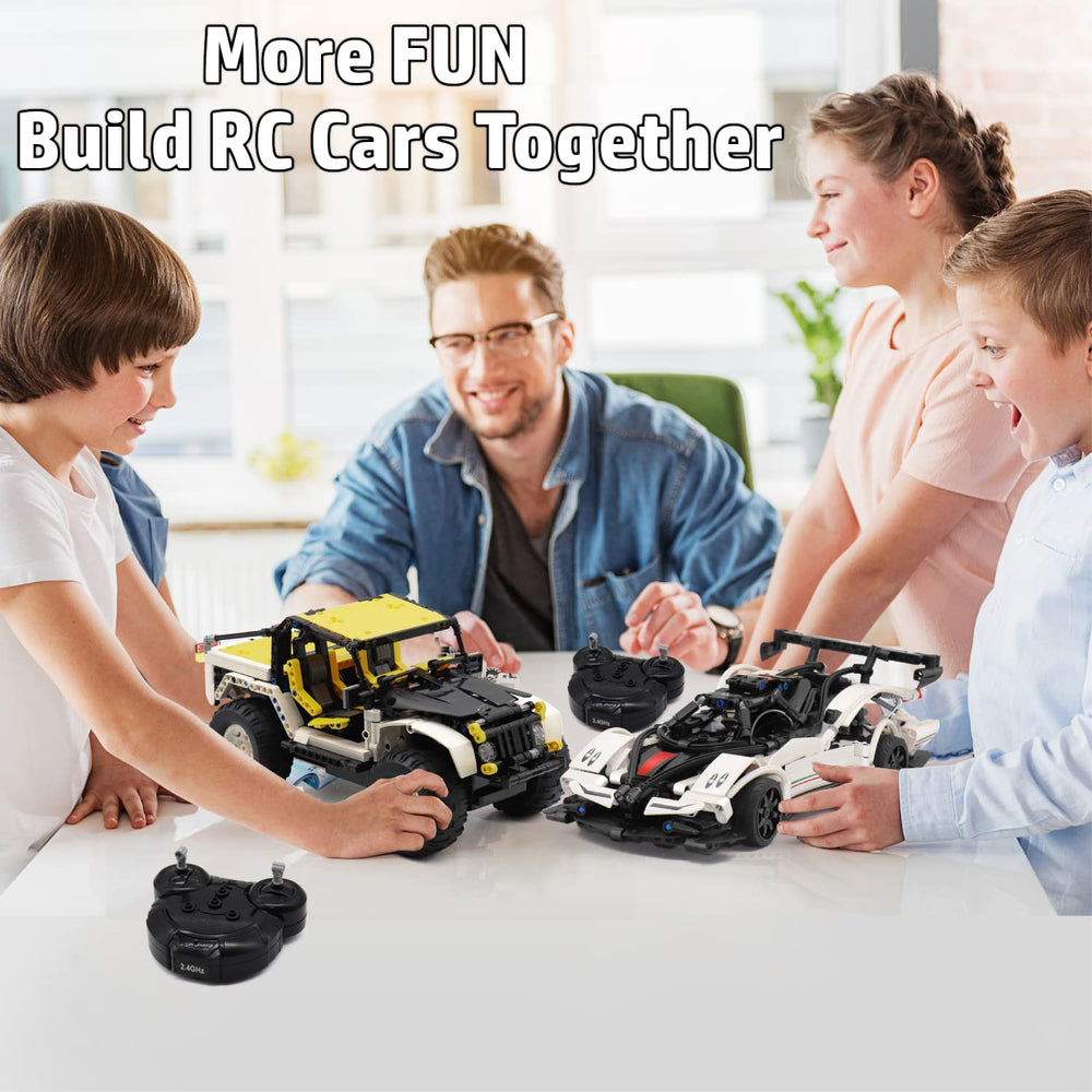 WISEPLAY unboxing RC car kit reveals 457 pieces and instructions.