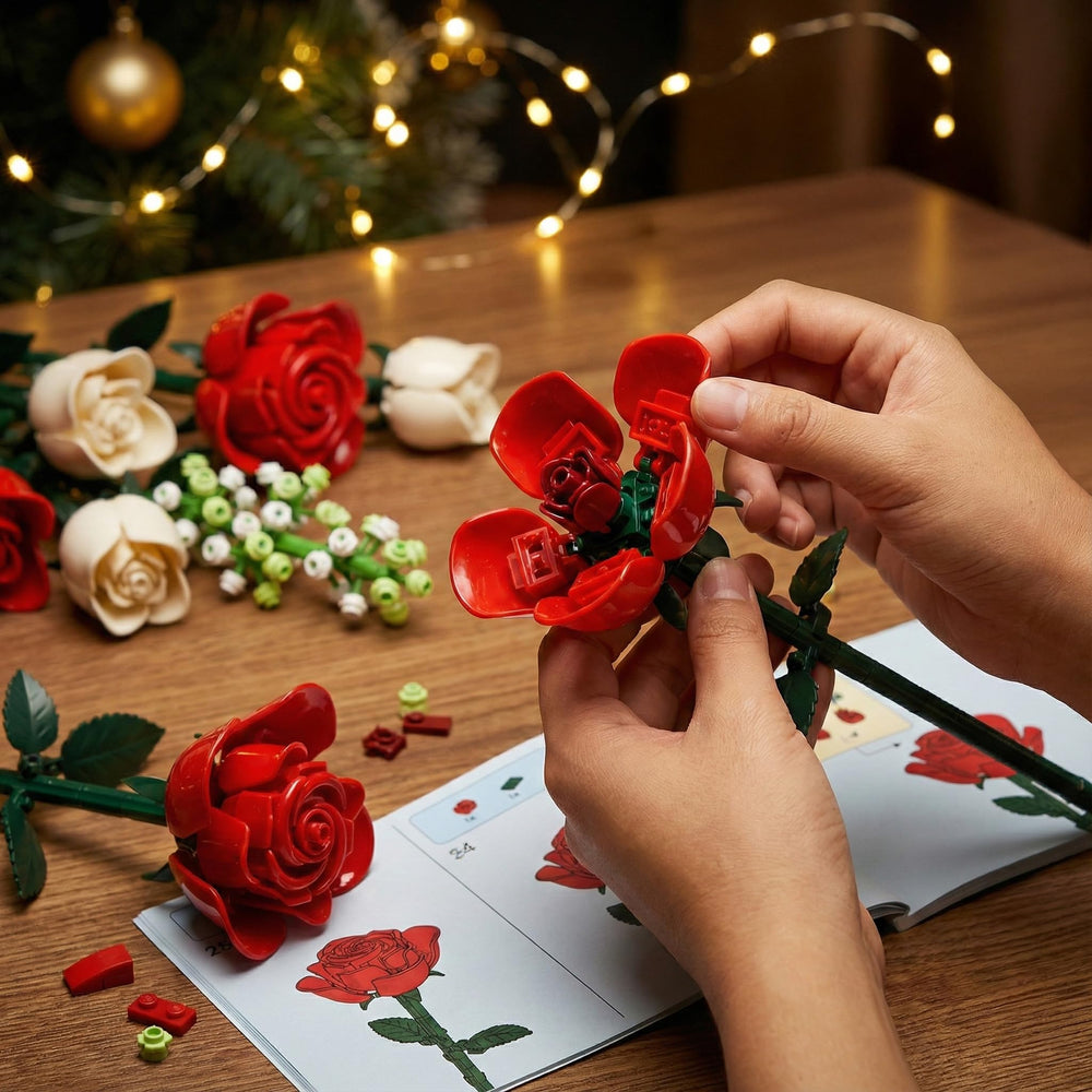 WISEPLAY white rose stems adding an elegant touch to decor