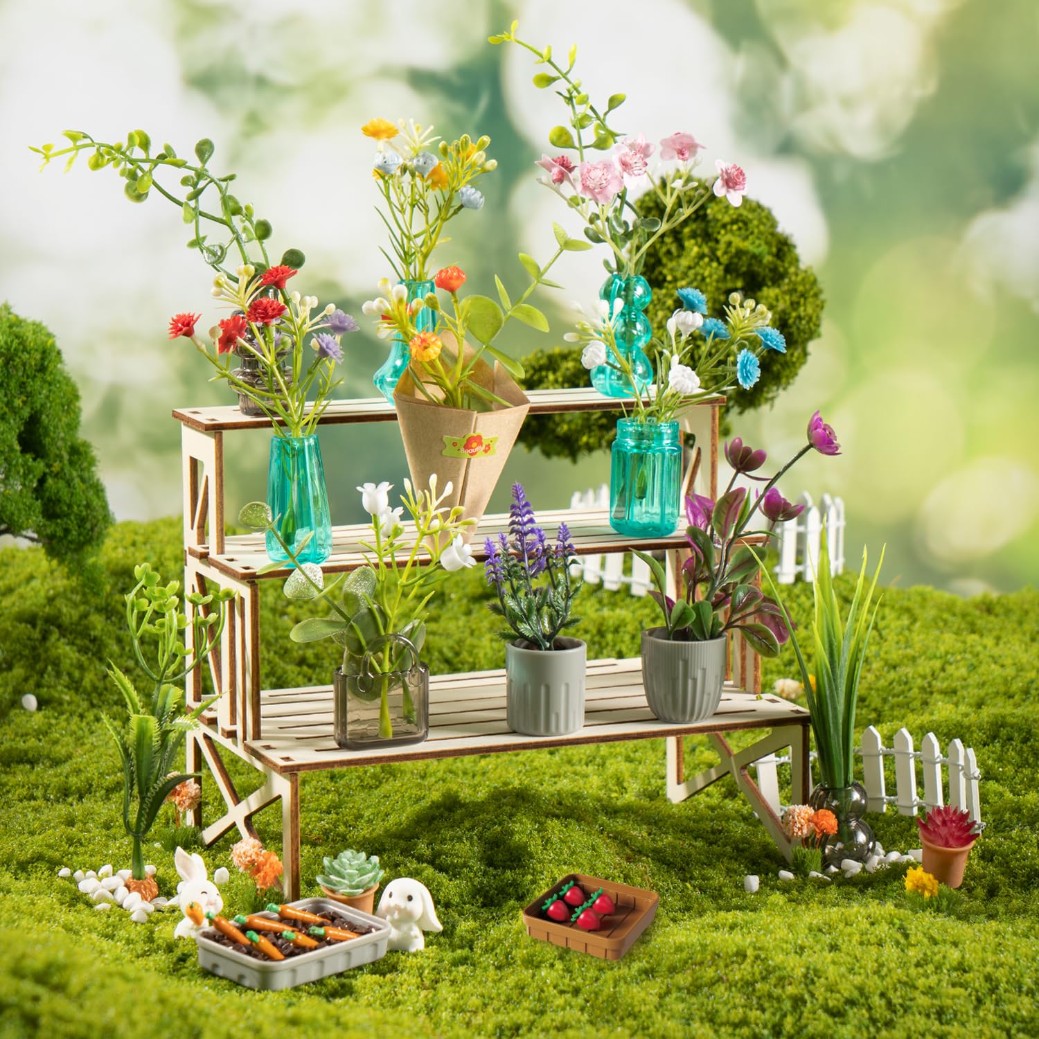 WishaLife miniature bouquet vines – assemble vibrant DIY floral arrangements.