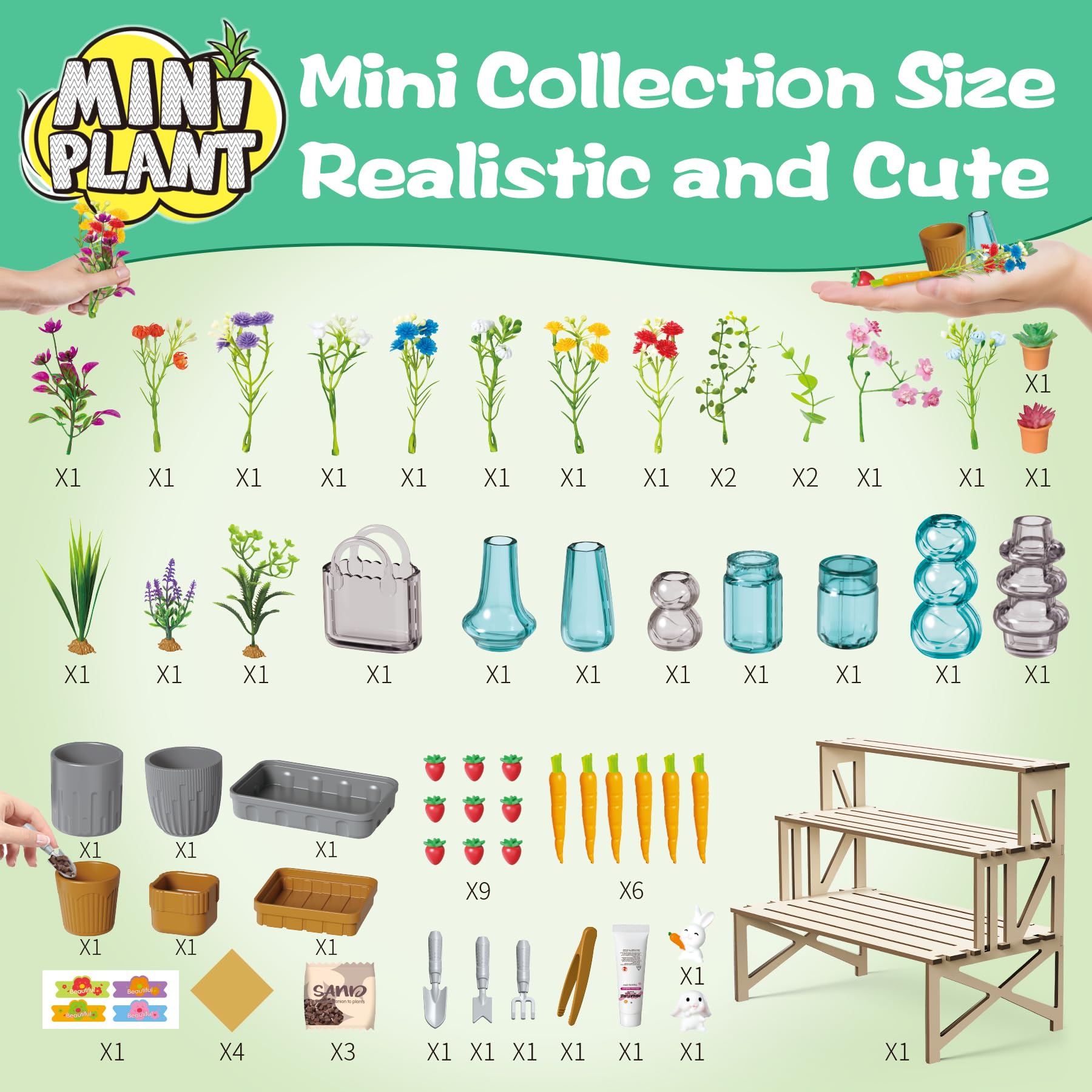 WishaLife crafting kit presentation ready-to-display mini world for gifting.