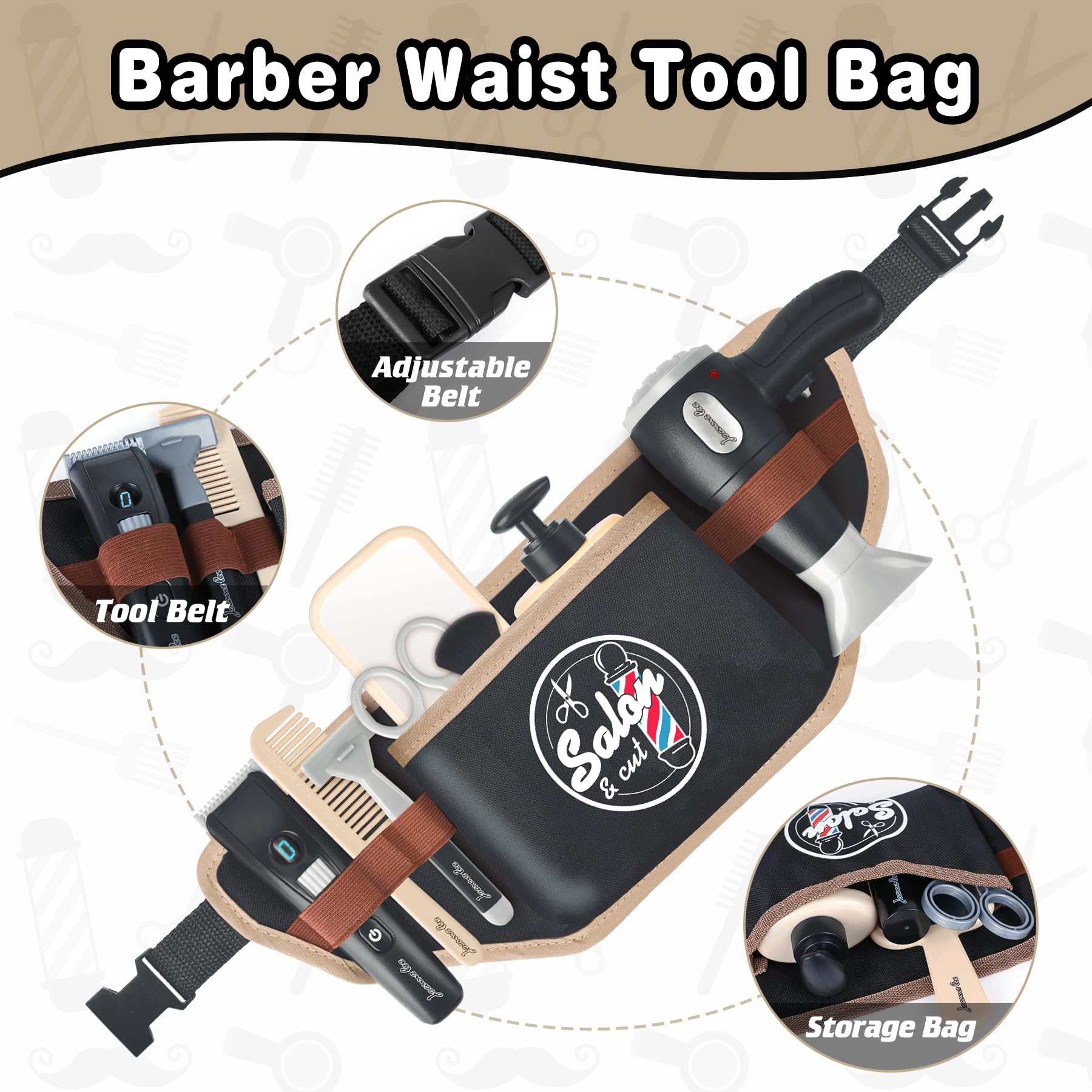 WishaLife storage box keeps all barber tools neatly stored.