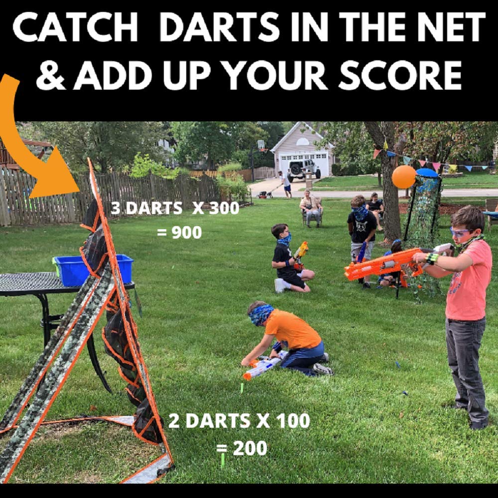 Wishery pop-up Nerf target holes for scoring and fun.