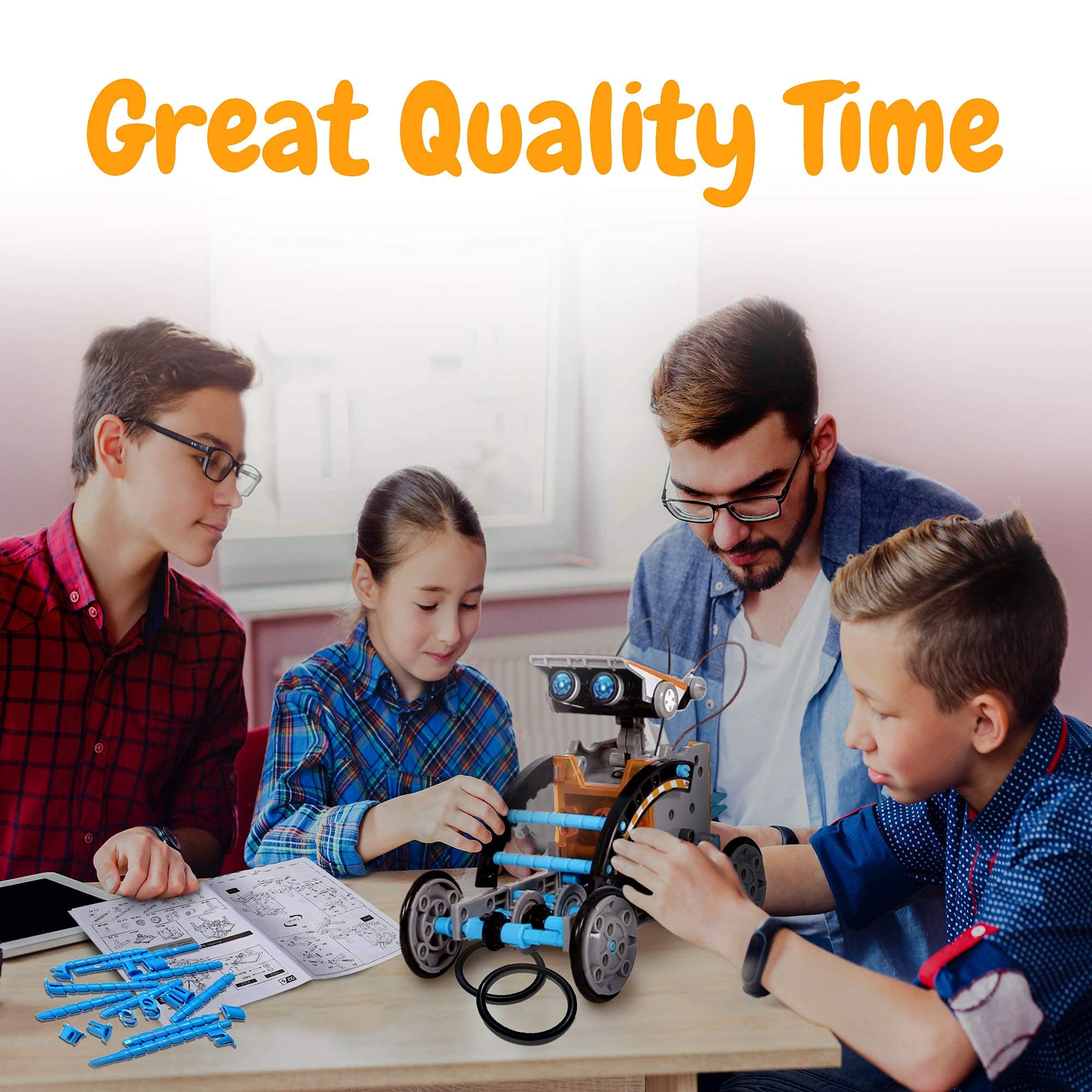 WISHKY TOYS Auto-Bot model: engaging gear-driven motion for STEM exploration.