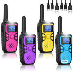 Wishouse kids walkie talkies, front view in colorful set for group play.