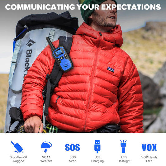 Wishouse walkie talkie long-range antenna close-up, clearer signals for outdoor adventures.