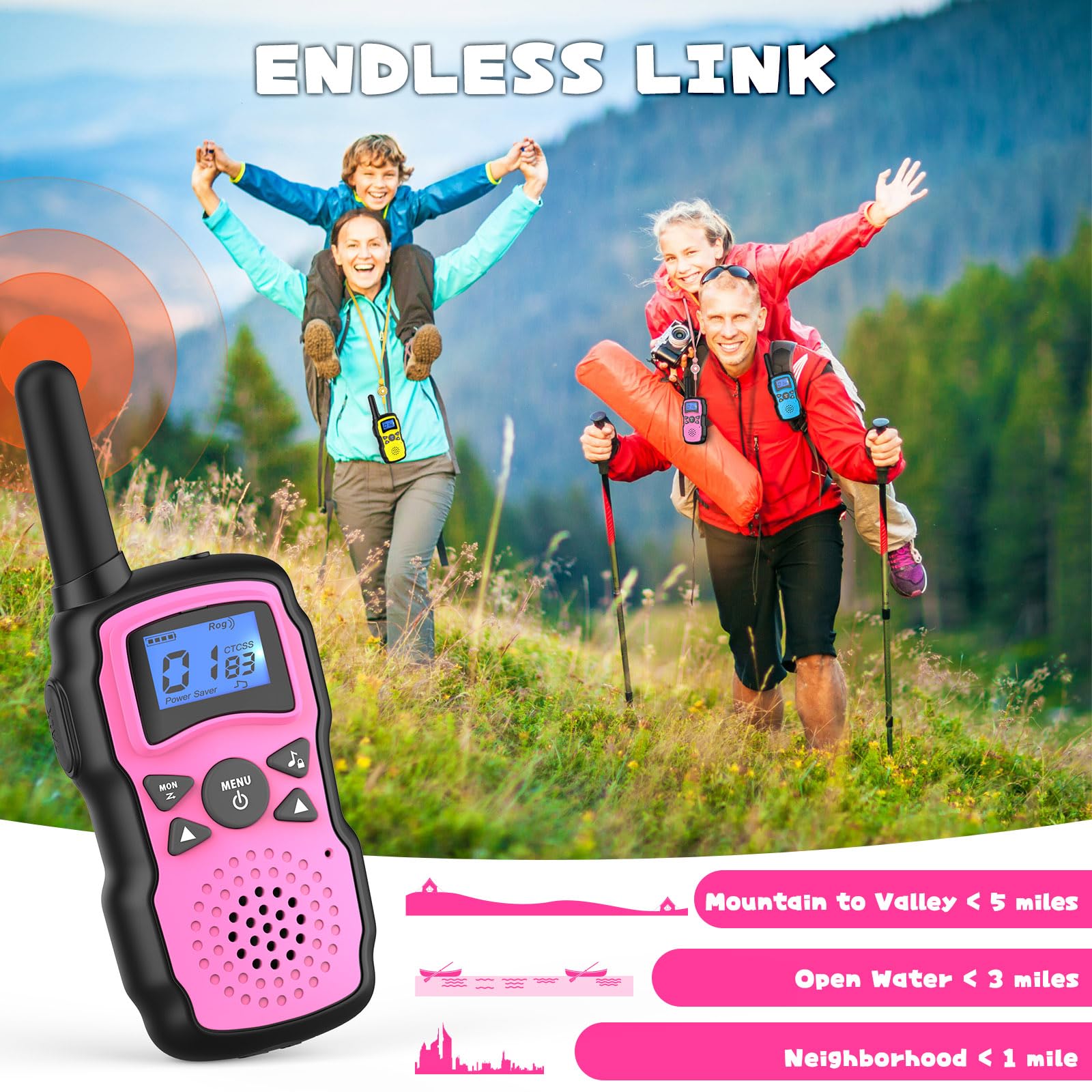 Wishouse walkie-talkie rugged design built to withstand active play
