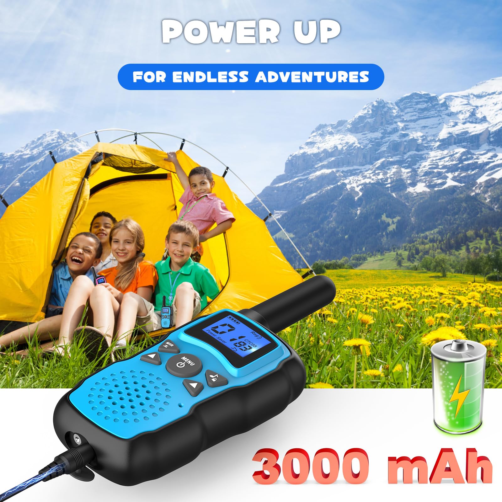Wishouse charging kit with USB chargers ready for quick recharges during adventures