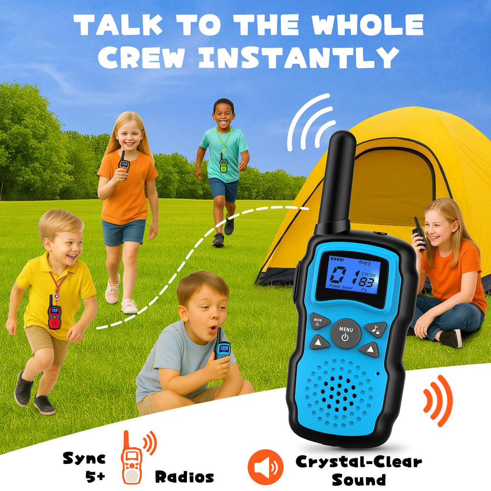 Wishouse walkie talkies with built-in flashlight brighten low-light outings