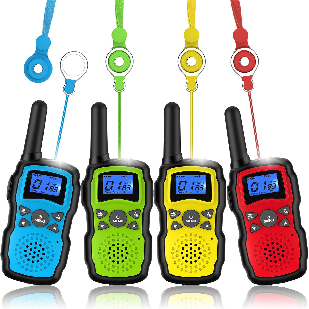 Wishouse walkie talkies front view, durable for family adventures.