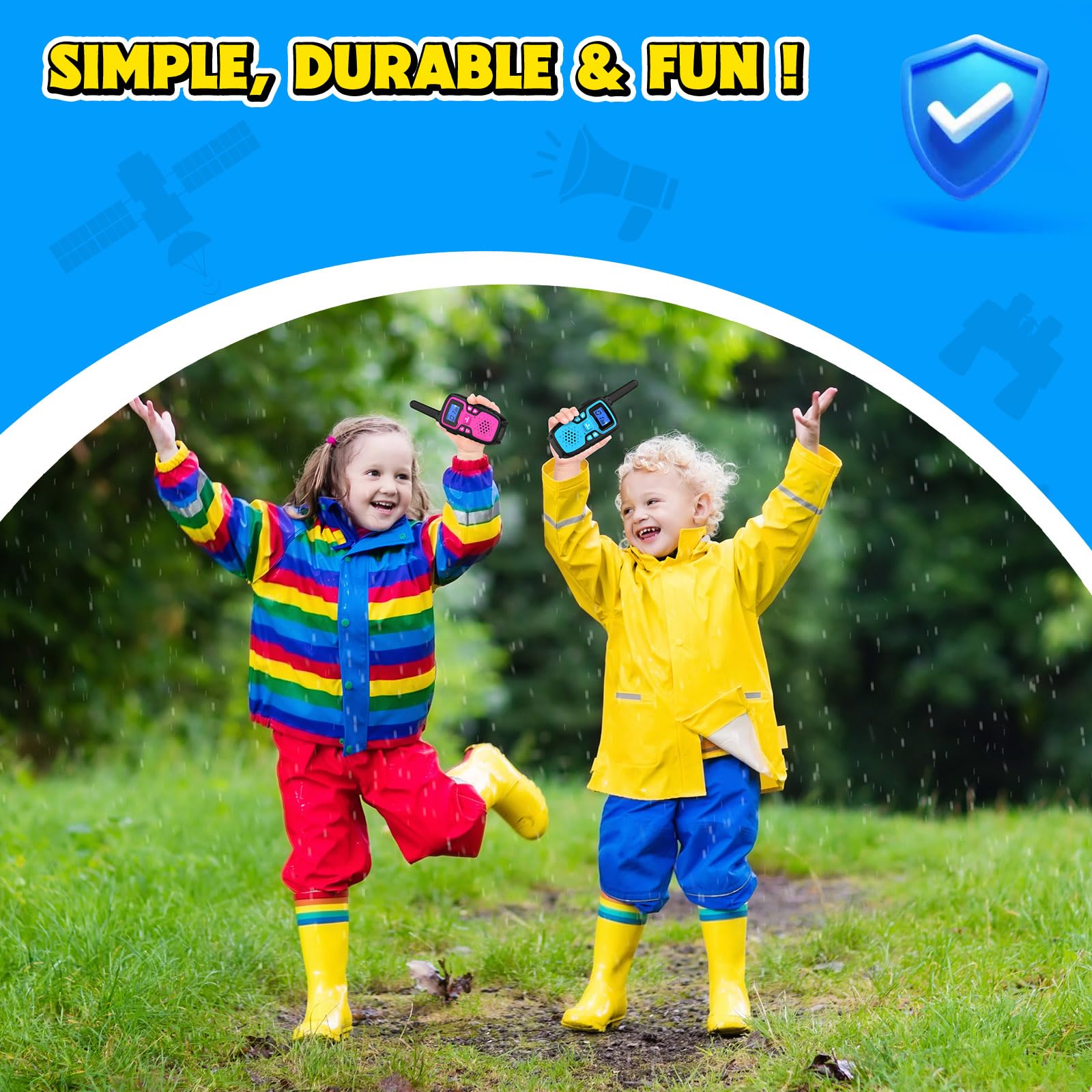 Wishouse Walkie Talkies offer colorful design options for group play.