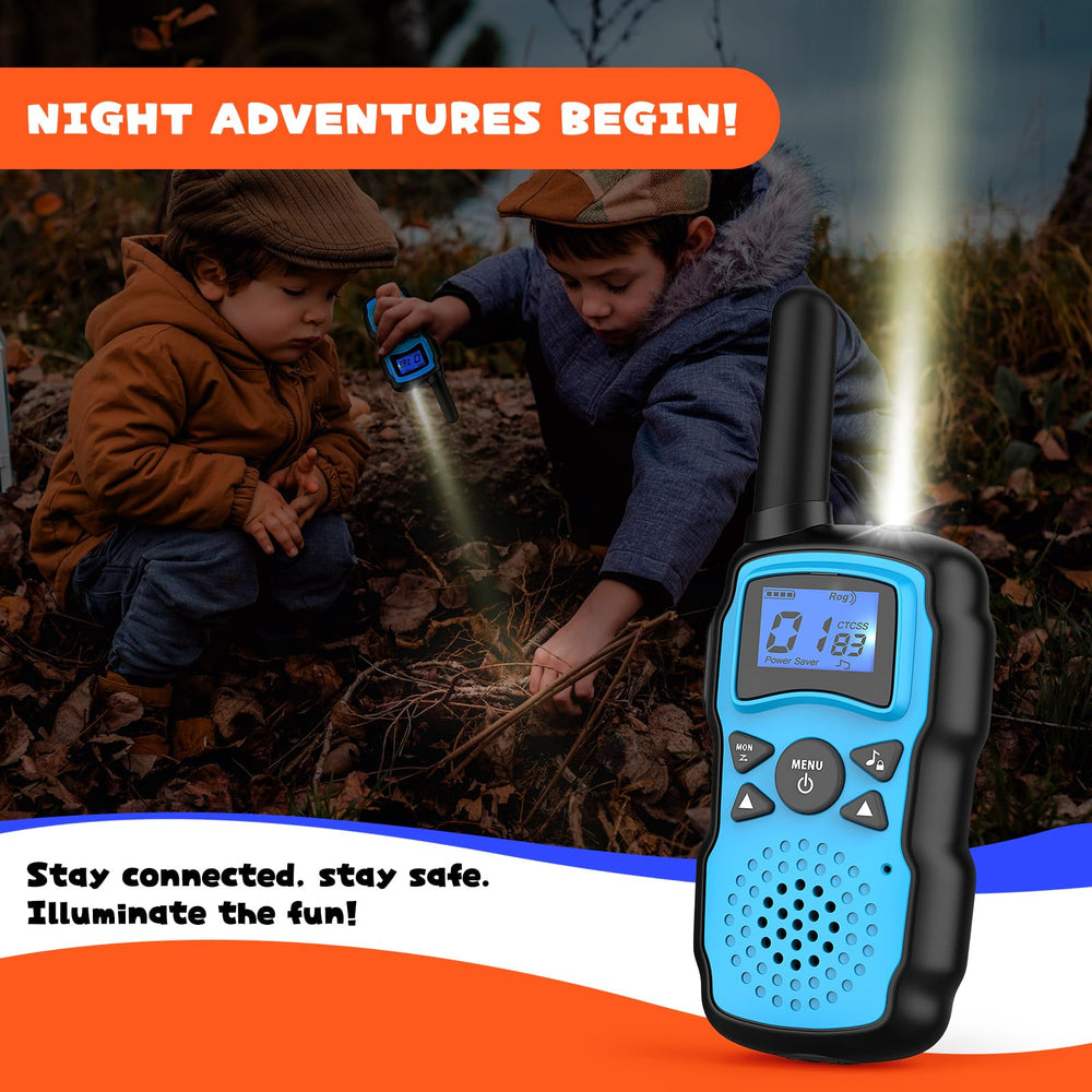 Wishouse long-range walkie talkies help siblings stay connected during adventures.