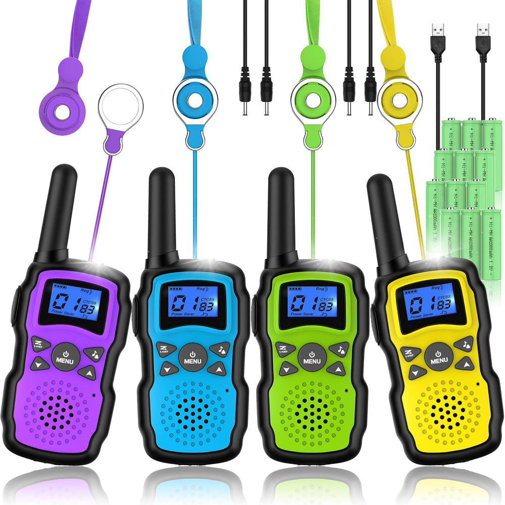 Wishouse walkie talkies kids long range 4 pack for outdoor adventures and group play