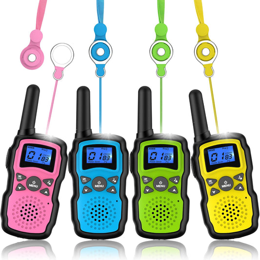 Wishouse kids walkie talkies pack four for group play with long-range clarity.