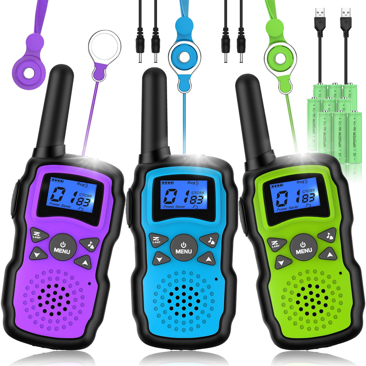 Wishouse kids walkie talkies with rechargeable batteries extend playtime