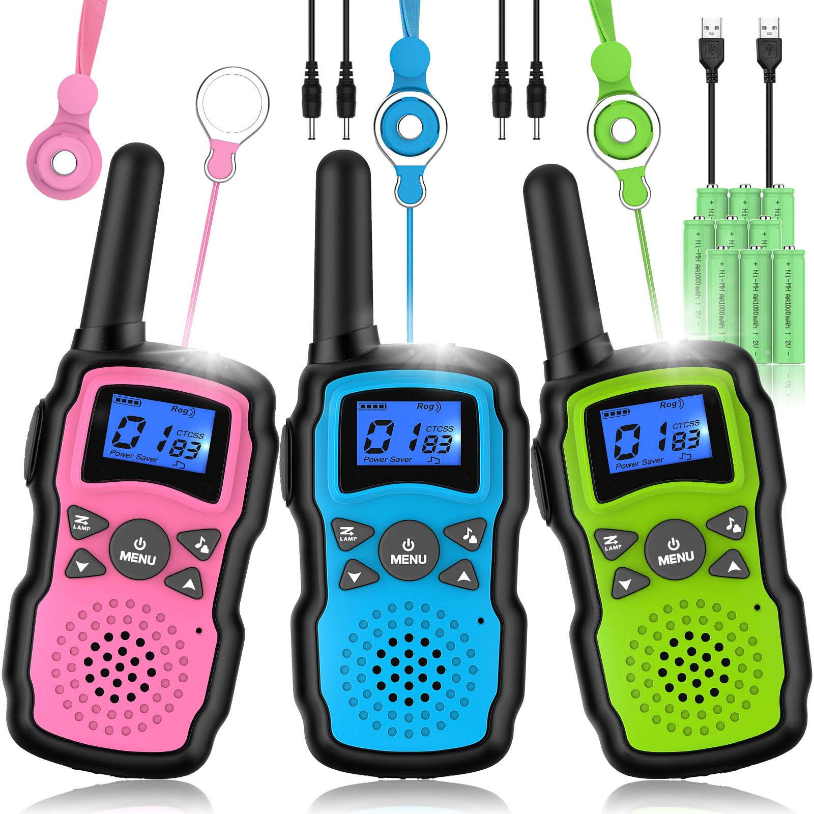 Wishouse kids walkie talkies with charging kit ready for hours of play