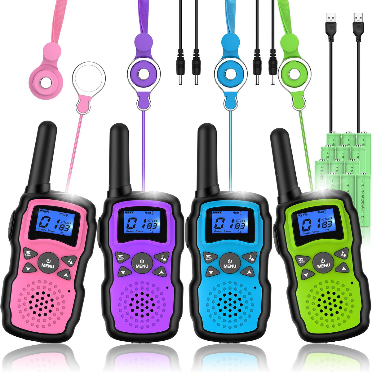 Wishouse walkie talkies recharge kit with cables for quick home charging