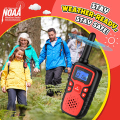 Wishouse walkie talkies include a built-in flashlight for evening explorations.