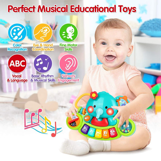 WITALENT elephant piano with colorful buttons for musical exploration