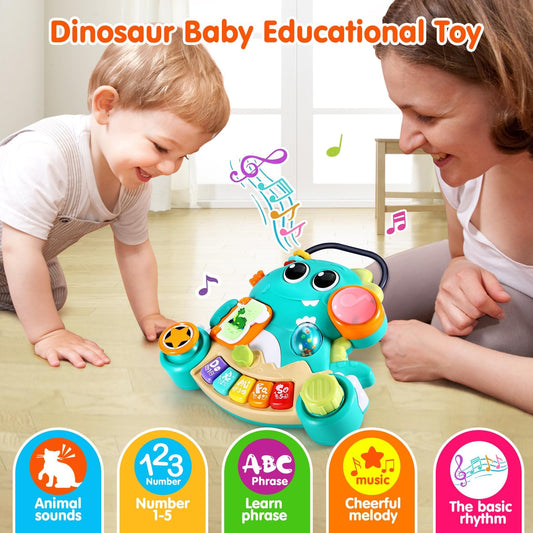 WITALENT dinosaur piano keys toy for baby piano practice and learning.