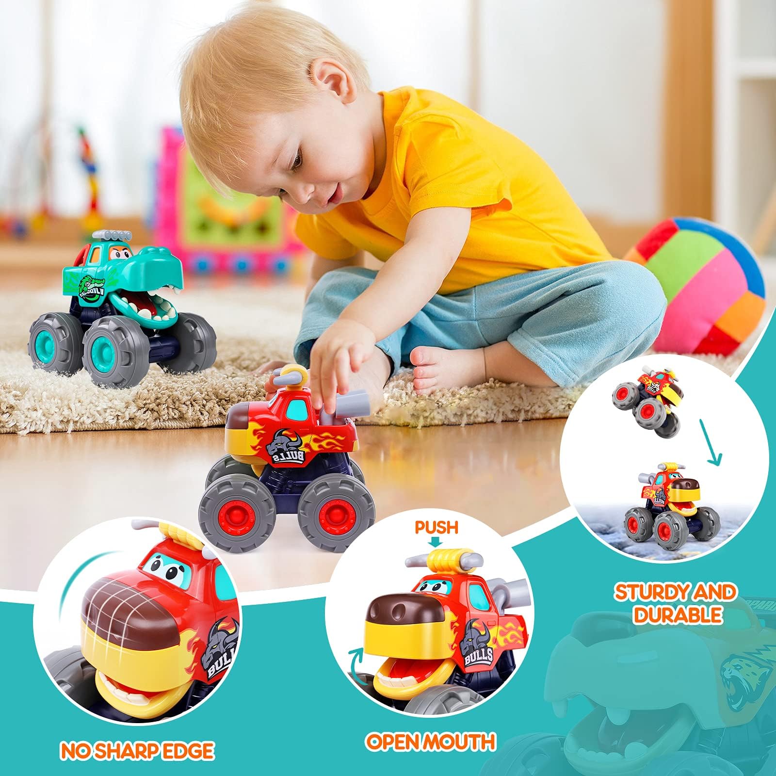WITALENT monster truck mouth-open detail for interactive pretend play.