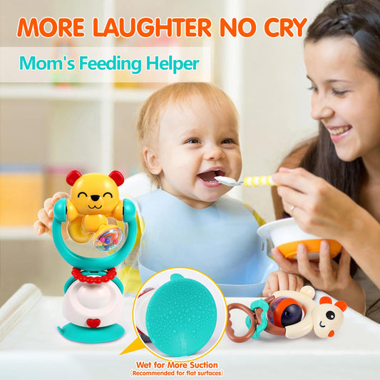 WITALENT yellow bear teether promotes soothing relief and gentle grip
