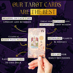 Witchy Cauldron tarot cards showing planetary influences for study