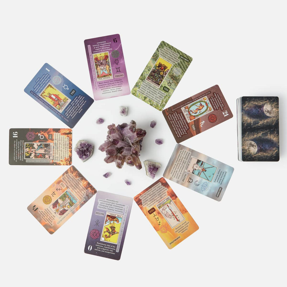 Witchy Cauldron training deck packaging and cards on display