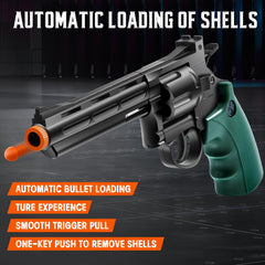 Witcrety revolver toy outdoors in use, emphasizing active, family-friendly fun.