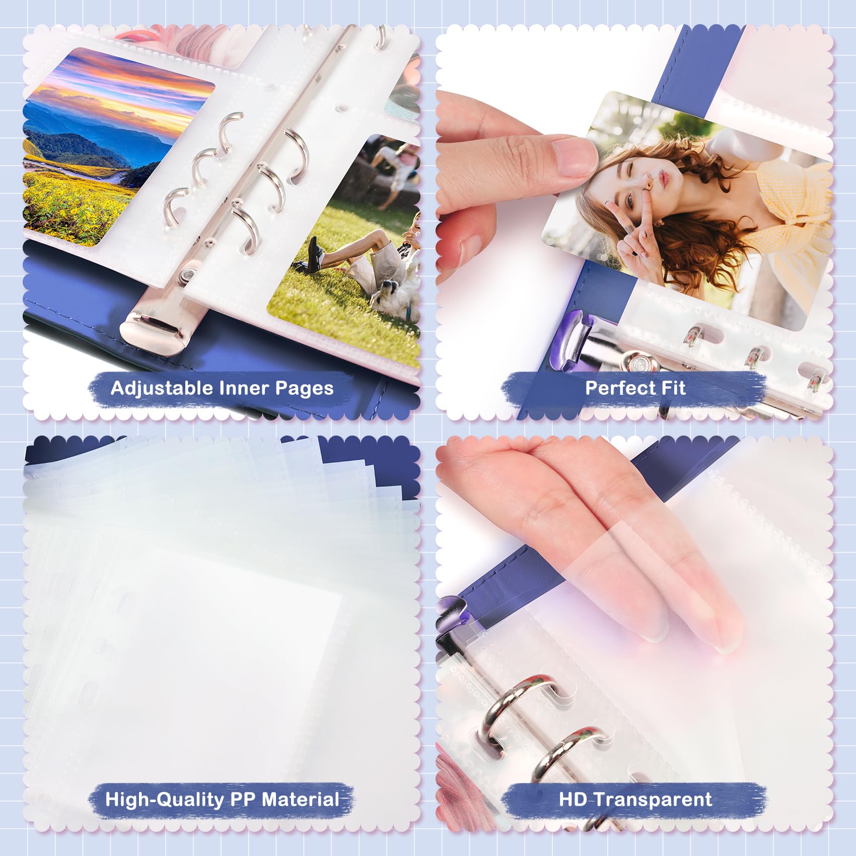 WITHYU photocard binder ultra-clear sleeves for easy viewing